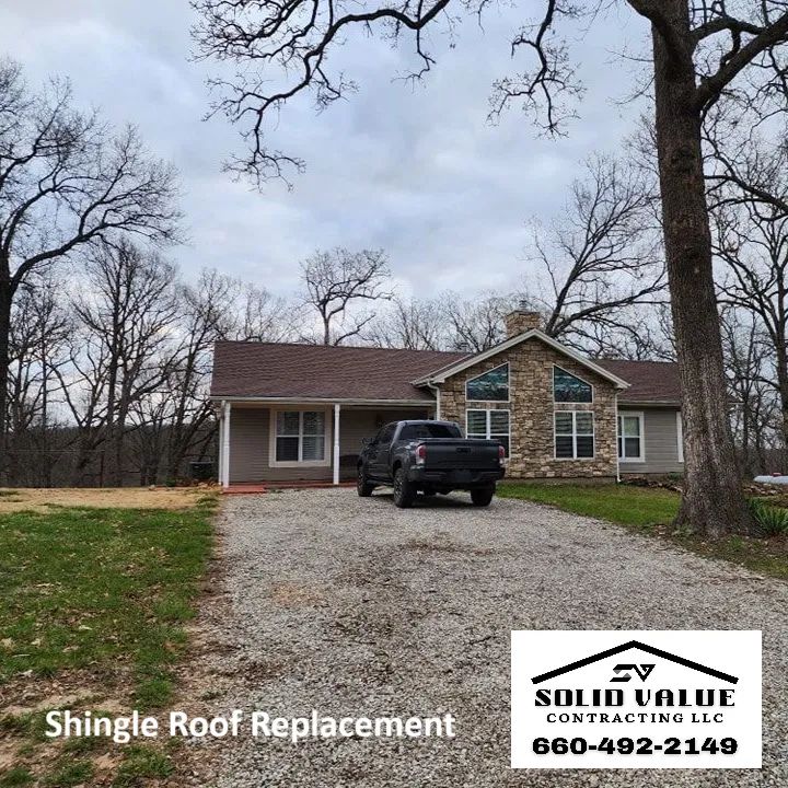 Brown shingle roof installed on a home in Osceola, Missouri